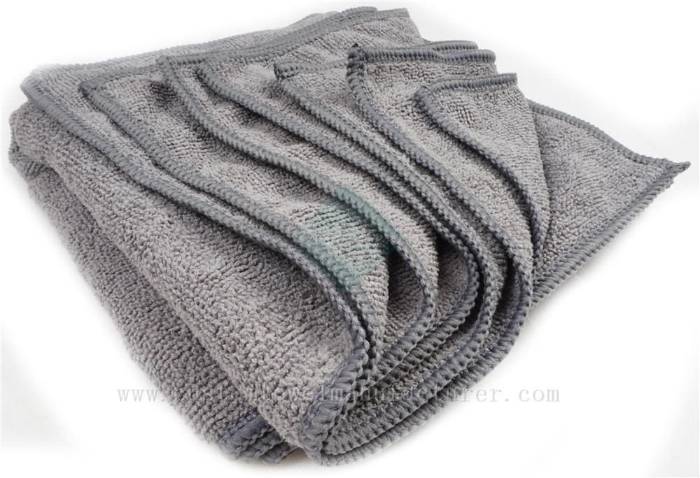 China Bulk window cleaning microfibre woven towels Supplier Custom ribbed towels Factory
